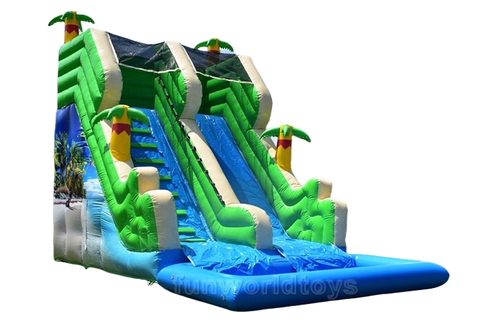 Palm tree inflatable water slides FWS395