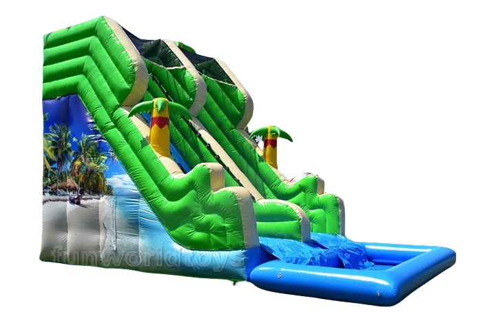 Palm tree inflatable water slides FWS395
