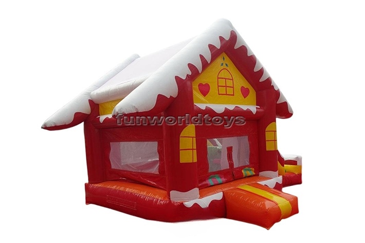 inflatable christmas bouncer with slide FWC407